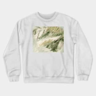 Green Abstract Painting Crewneck Sweatshirt